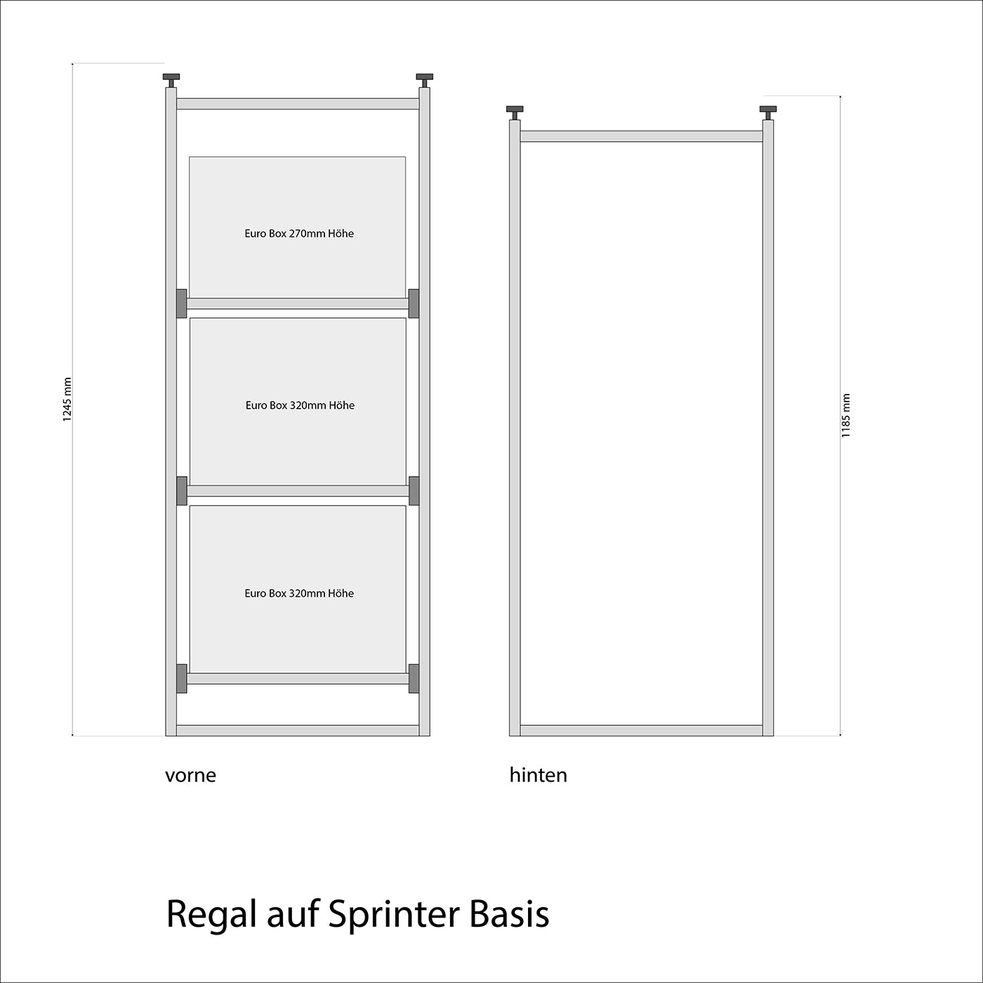 Weinsberg CaraCompact Edition Pepper Wohnmobil Regal mit Auszügen