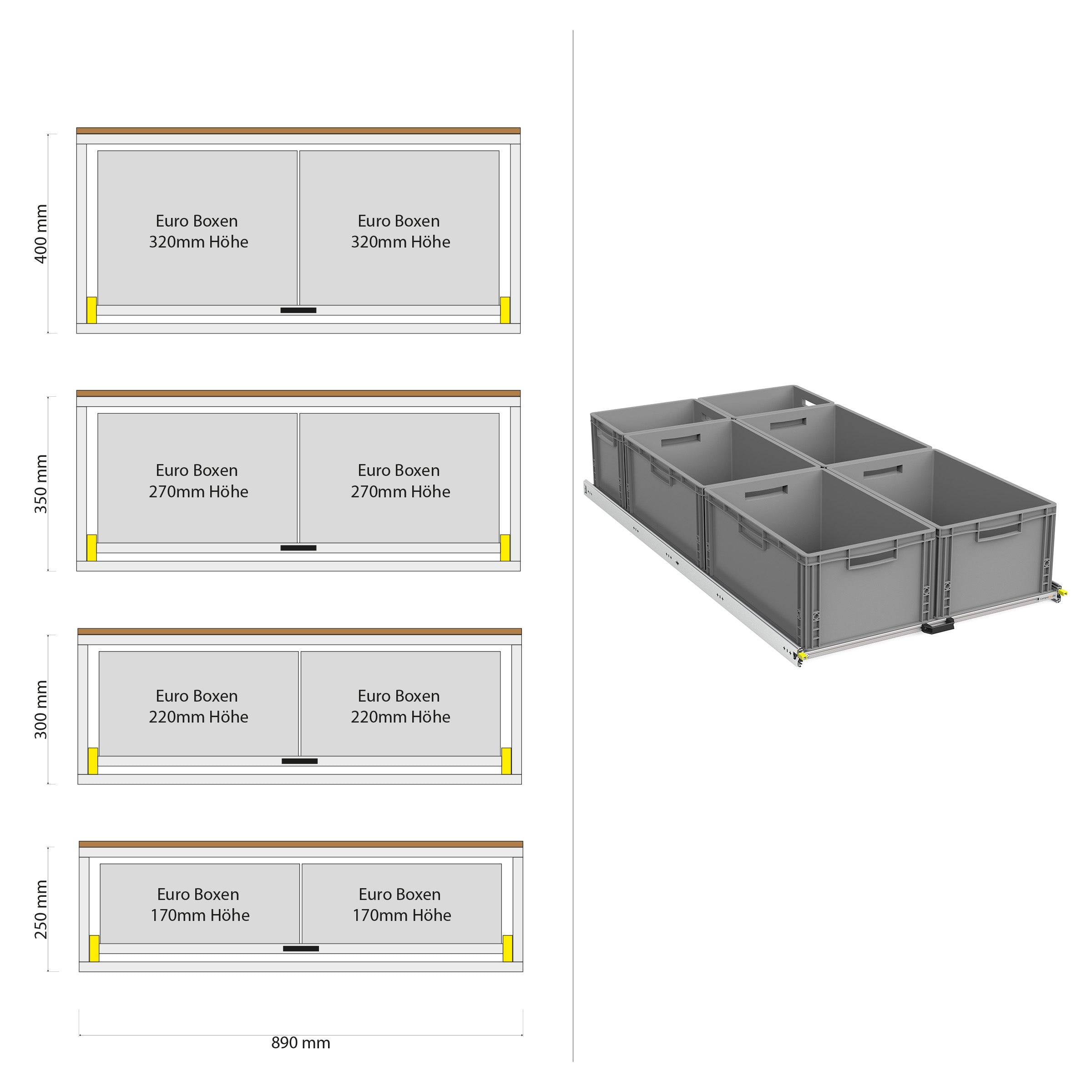 Heckauszug mit Ablage