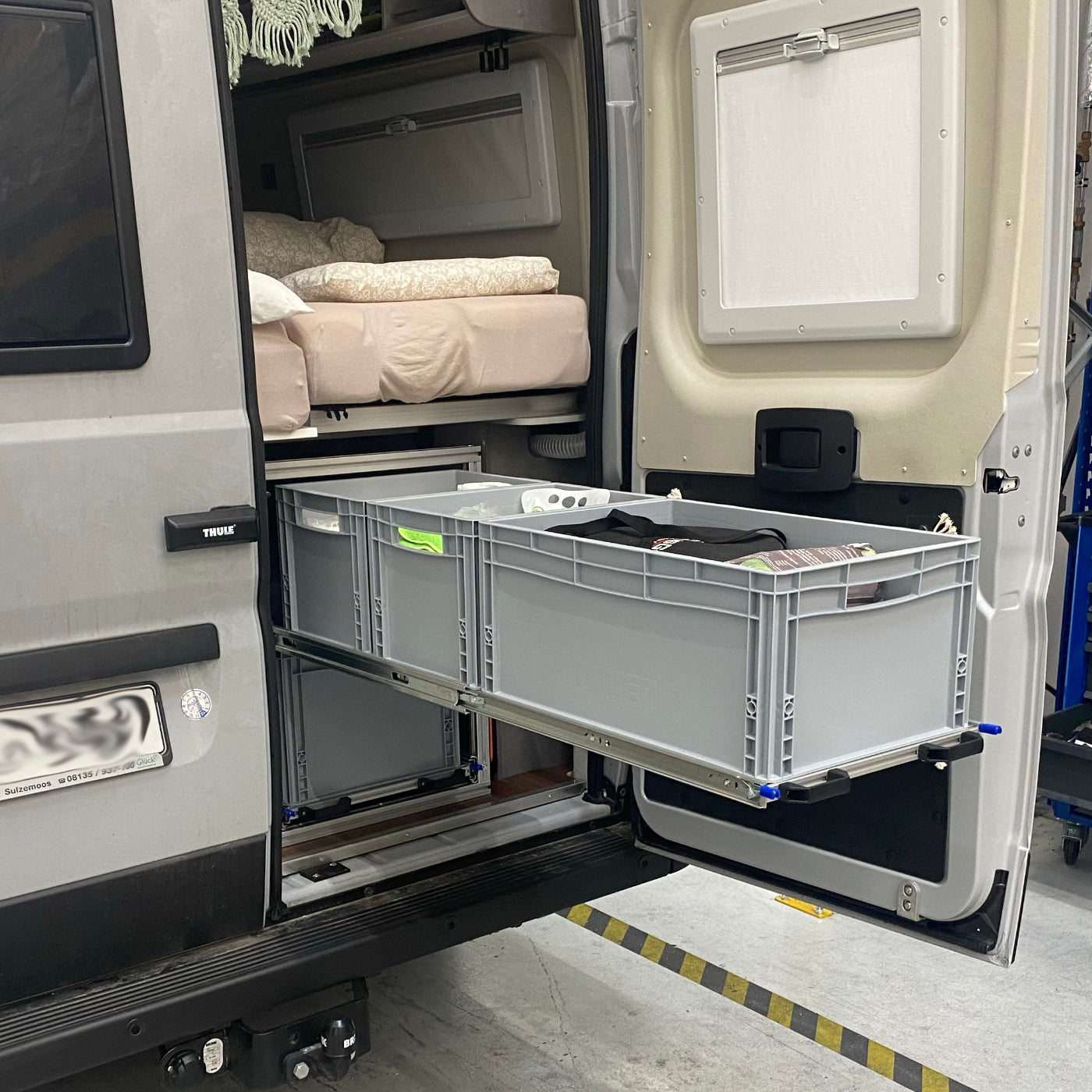 Heckauszug Pössl Summit SHINE 640 vollständig ausgezogen