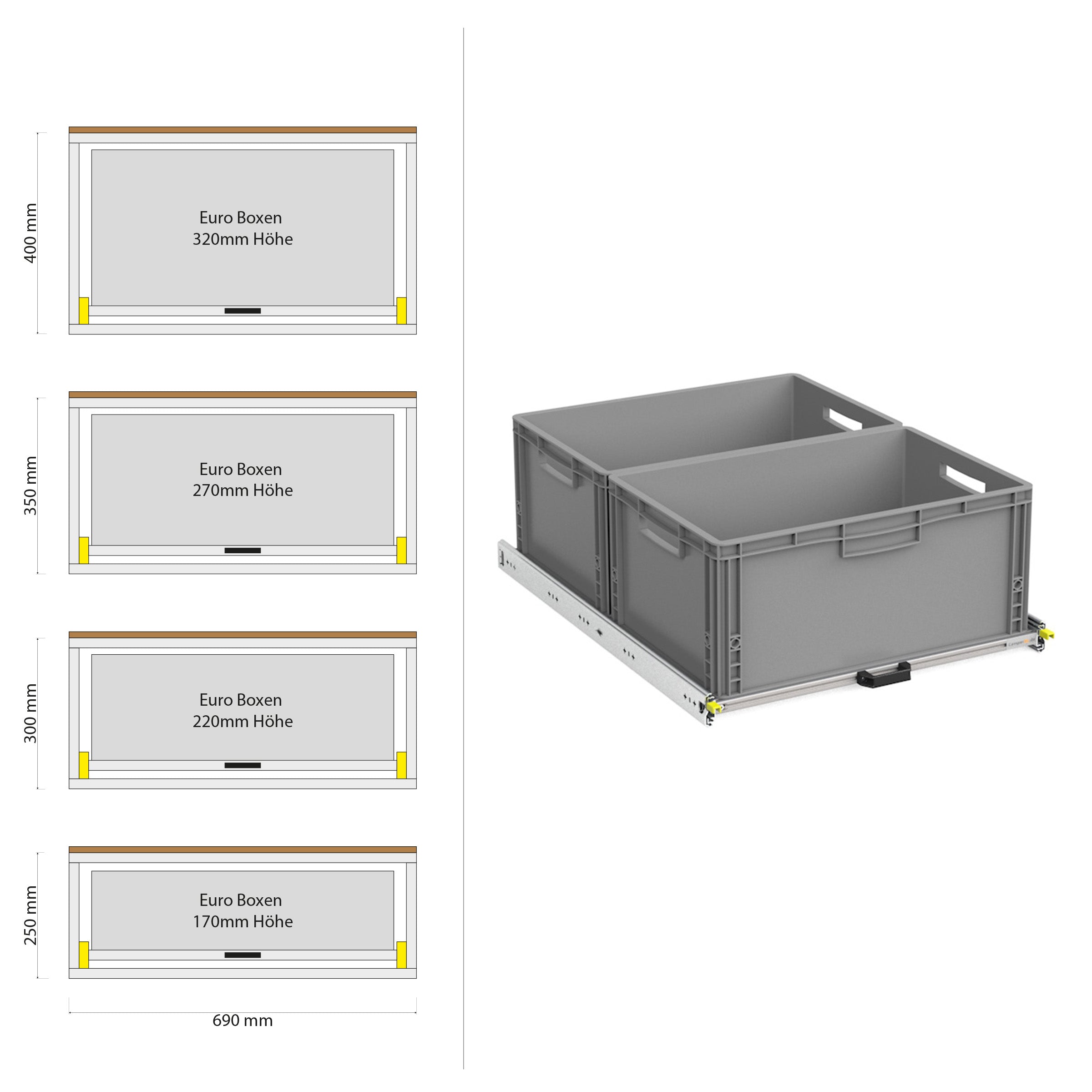 Heckauszug mit Ablage